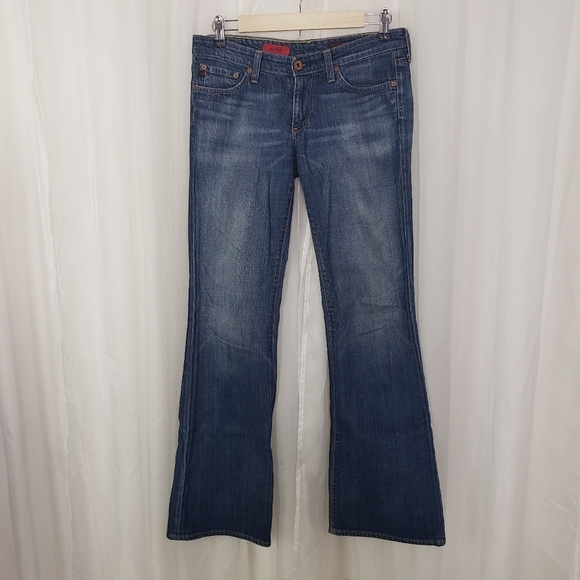 AG Adriano Goldschmeid The Club Flare leg jeans med wash size 28 - Picture 2 of 9